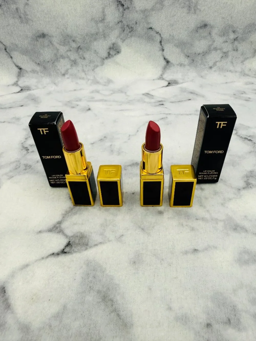 Tom Ford Beauty Gift Set-Lip Color 19 Runway Rose Rich,Travel Size-2pc-BOXED-NEW